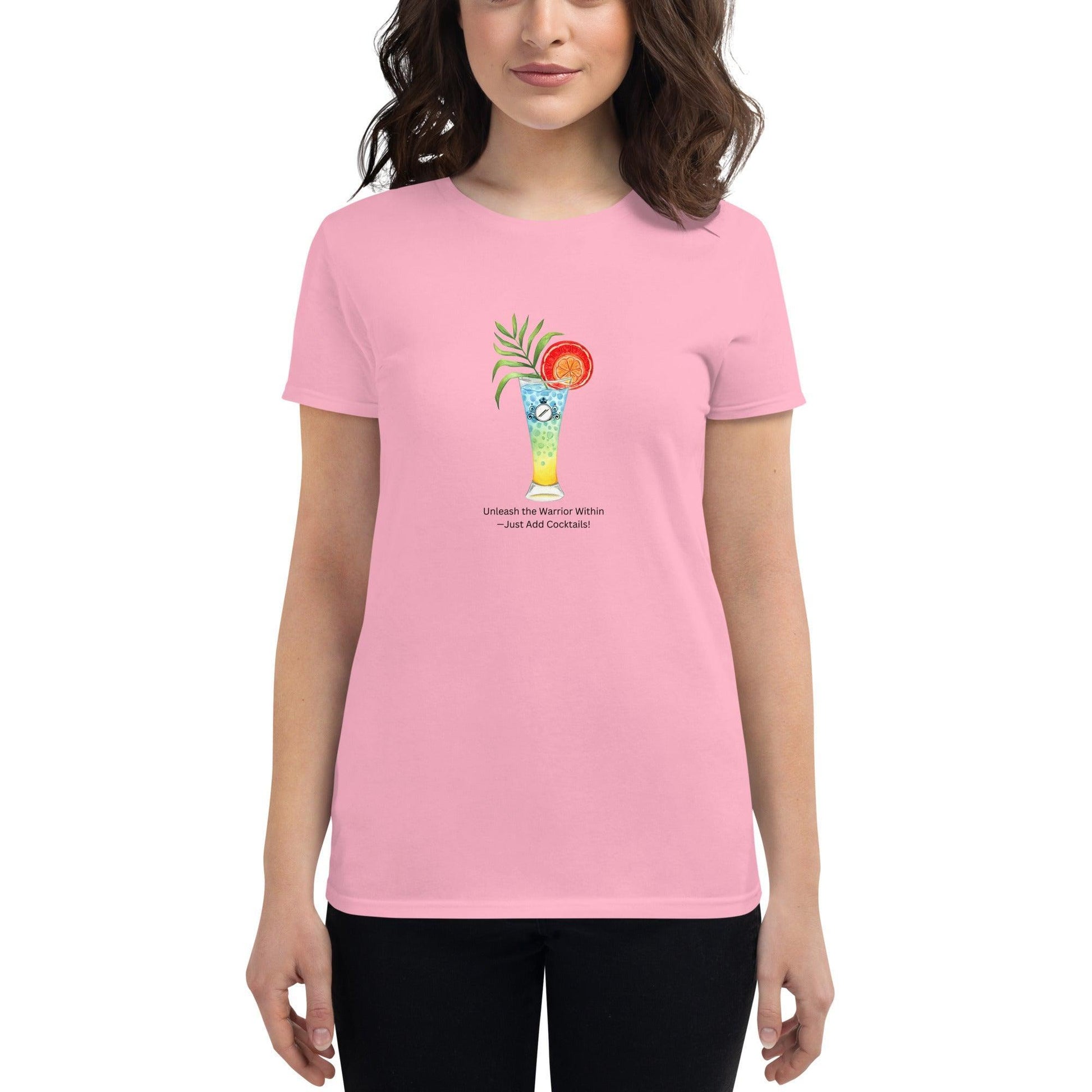 Unleash the Warrior Within—Just Add Cocktails! - Women's short sleeve t-shirt - Whippie's