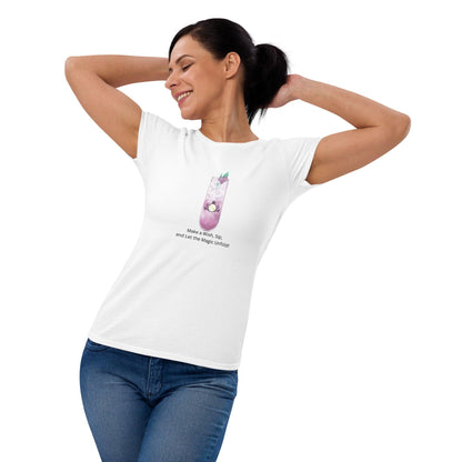 Make a Wish, Sip, and Let the Magic Unfold! - Women's short sleeve t-shirt - Whippie's