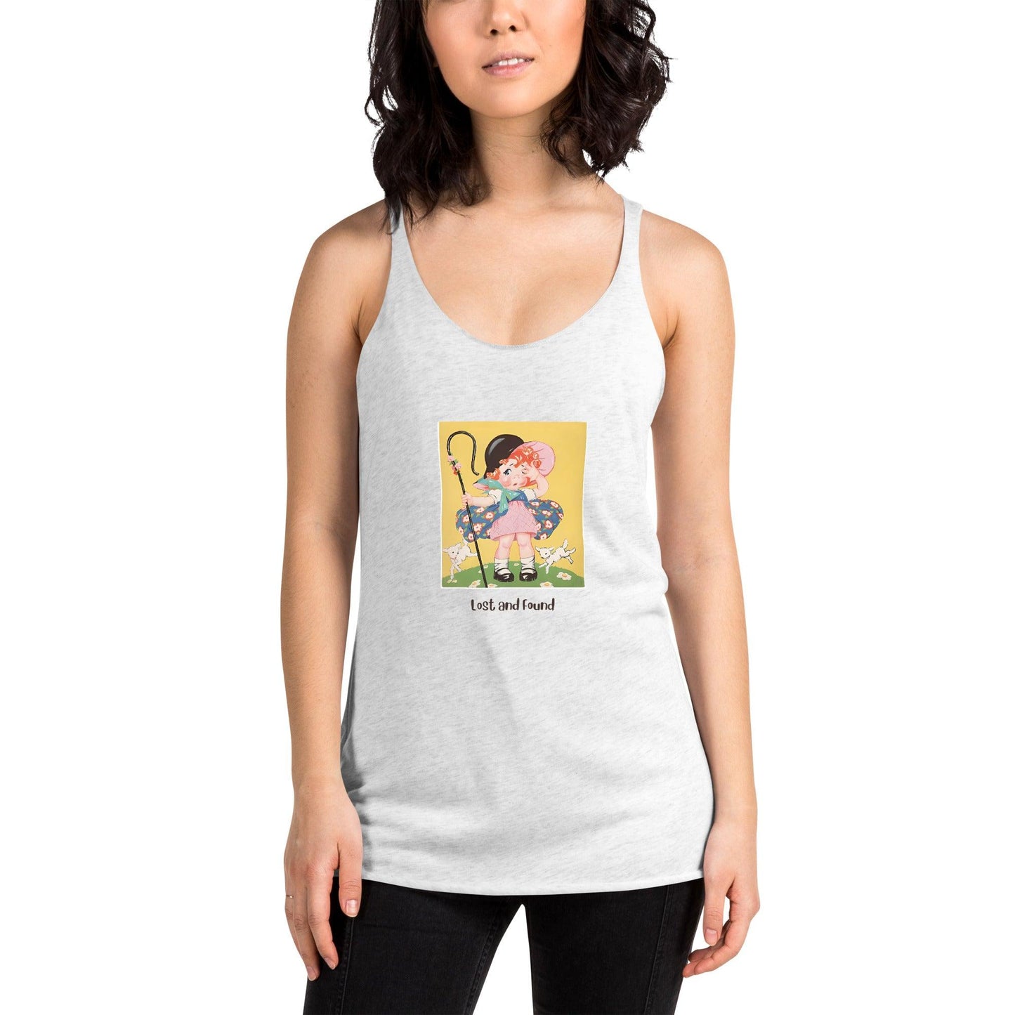 Nursery Rhyme - Little Bo Peep "Lost and Found" - Women's Racerback Tank - Whippie's