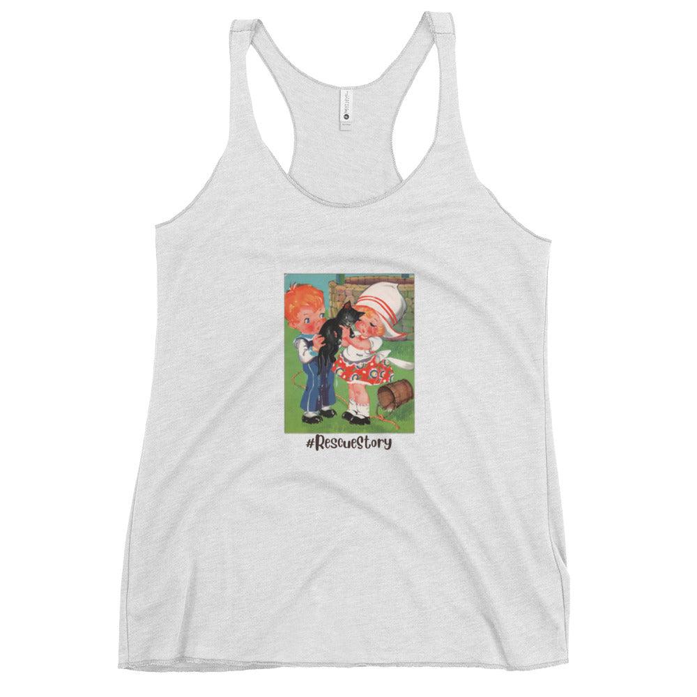 Nursery Rhyme - Ding Dong Bell "#RescueStory" - Women's Racerback Tank - Whippie's
