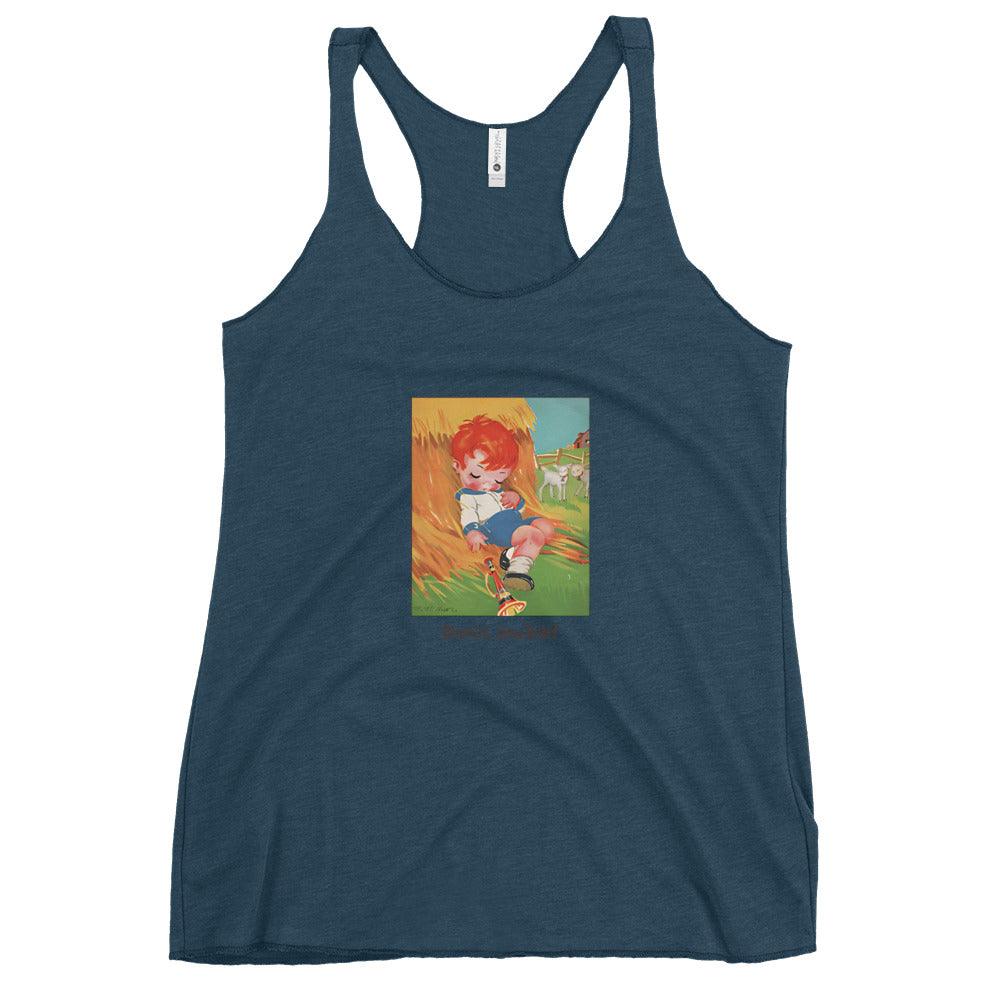 Nursery Rhyme - Little Boy Blue "Snooze You Lose" - Women's Racerback Tank - Whippie's