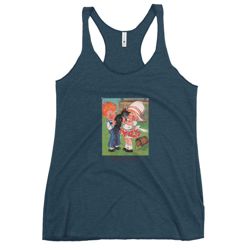 Nursery Rhyme - Ding Dong Bell "#RescueStory" - Women's Racerback Tank - Whippie's