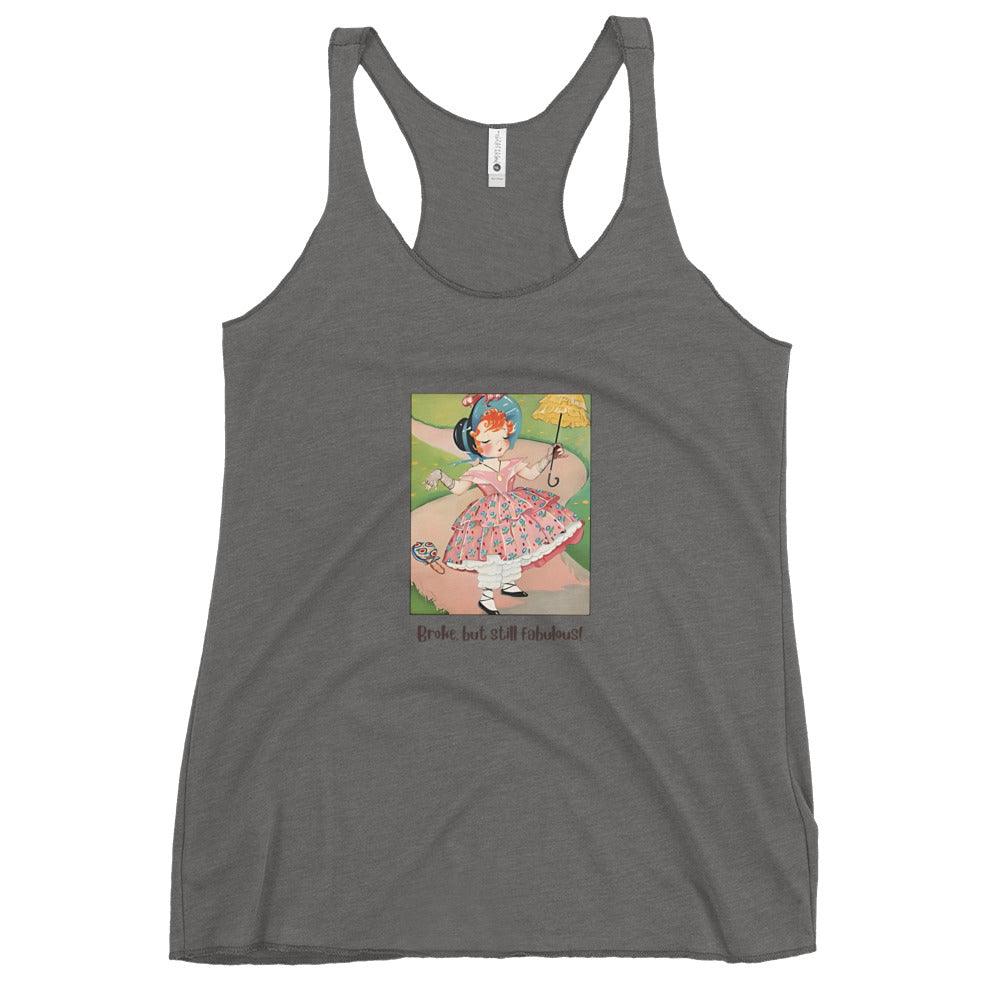 Nursery Rhyme - Lucy Locket "Broke but still Fabulous" Women's Racerback Tank - Whippie's