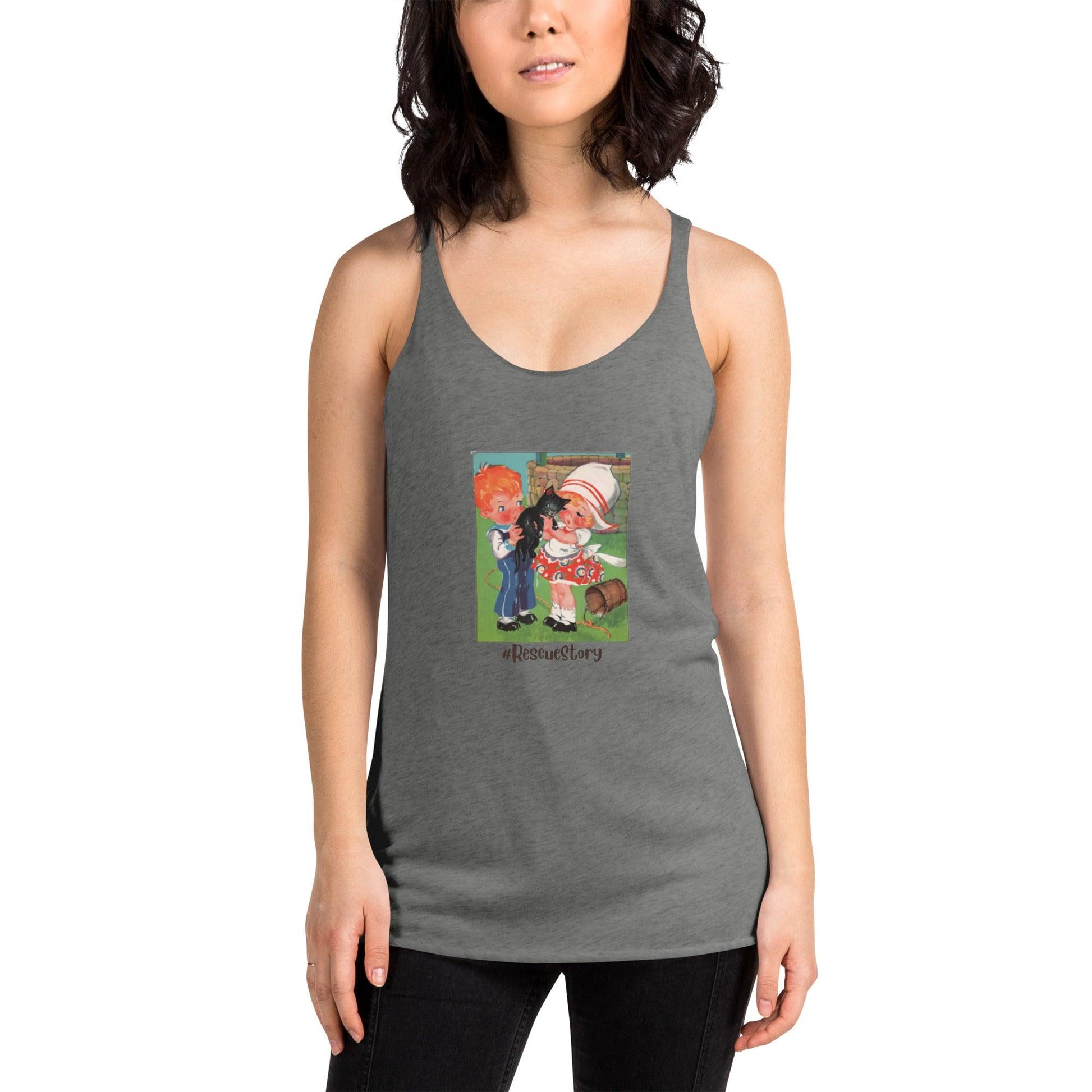 Nursery Rhyme - Ding Dong Bell "#RescueStory" - Women's Racerback Tank - Whippie's