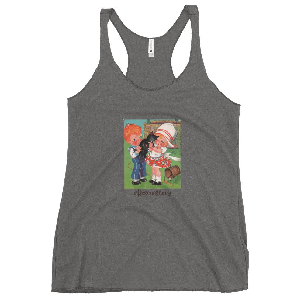 Nursery Rhyme - Ding Dong Bell "#RescueStory" - Women's Racerback Tank - Whippie's
