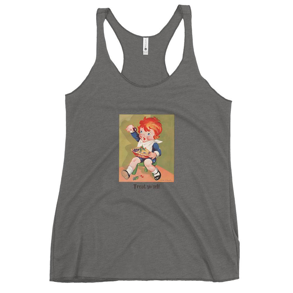 Nursery Rhyme - Little Jack Horner "Treat Yourself" - Women's Racerback Tank - Whippie's