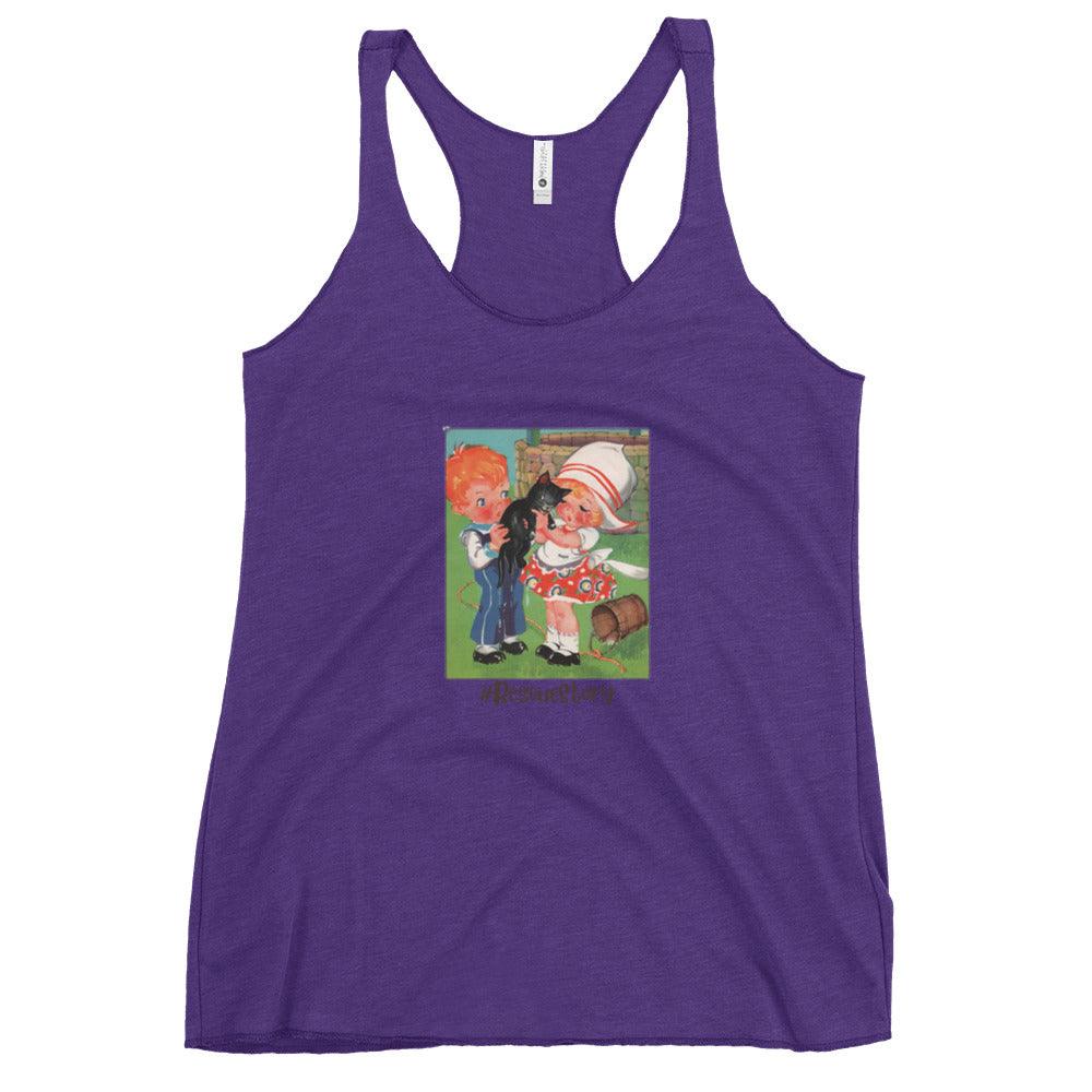 Nursery Rhyme - Ding Dong Bell "#RescueStory" - Women's Racerback Tank - Whippie's