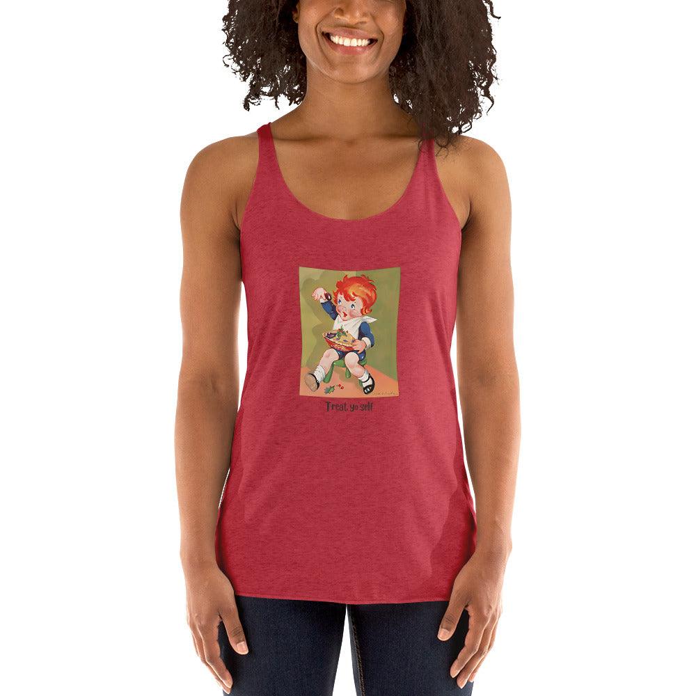 Nursery Rhyme - Little Jack Horner "Treat Yourself" - Women's Racerback Tank - Whippie's