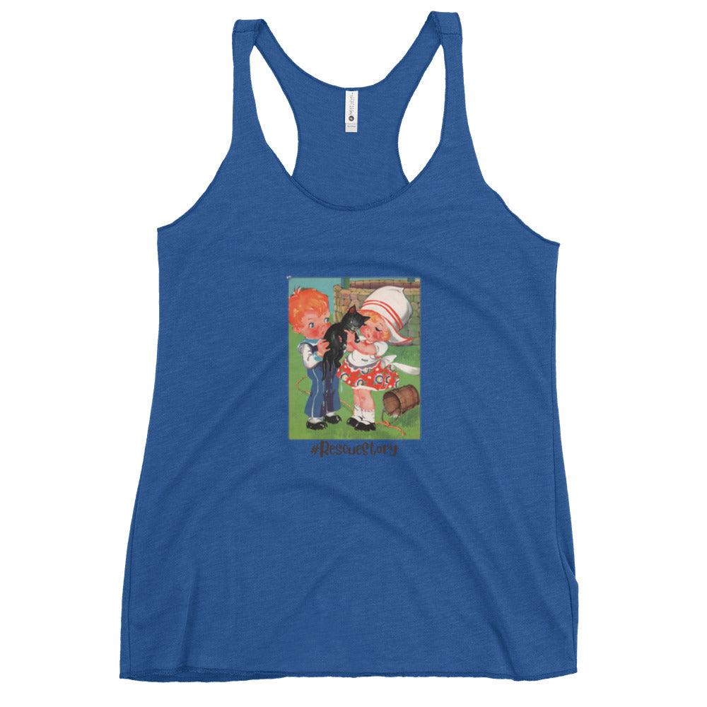 Nursery Rhyme - Ding Dong Bell "#RescueStory" - Women's Racerback Tank - Whippie's