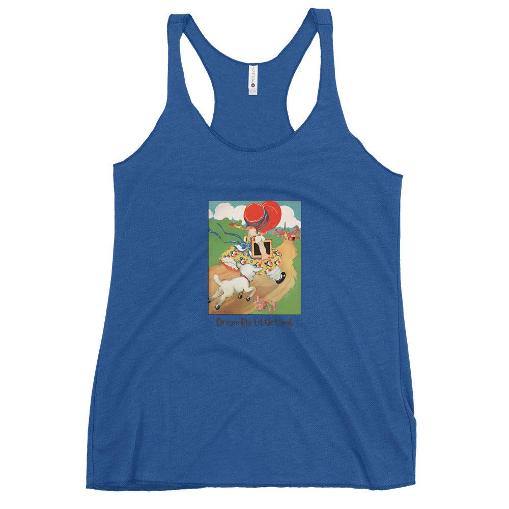 Nursery Rhyme - Mary Had a Little Lamb "Dream Big Little Lamb" - Women's Racerback Tank - Whippie's
