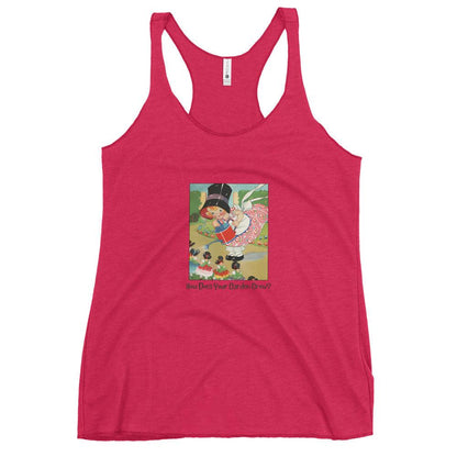 Nursery Rhyme - Mary Mary Quite Contrary "How Does Your Garden Grow" - Women's Racerback Tank - Whippie's