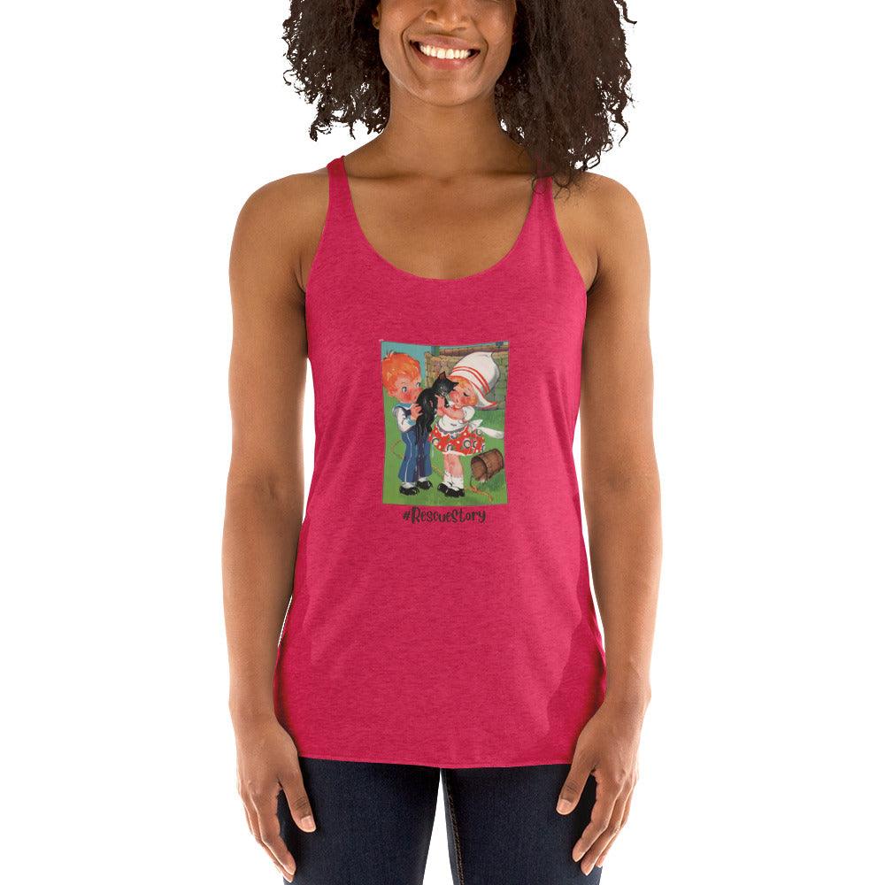 Nursery Rhyme - Ding Dong Bell "#RescueStory" - Women's Racerback Tank - Whippie's