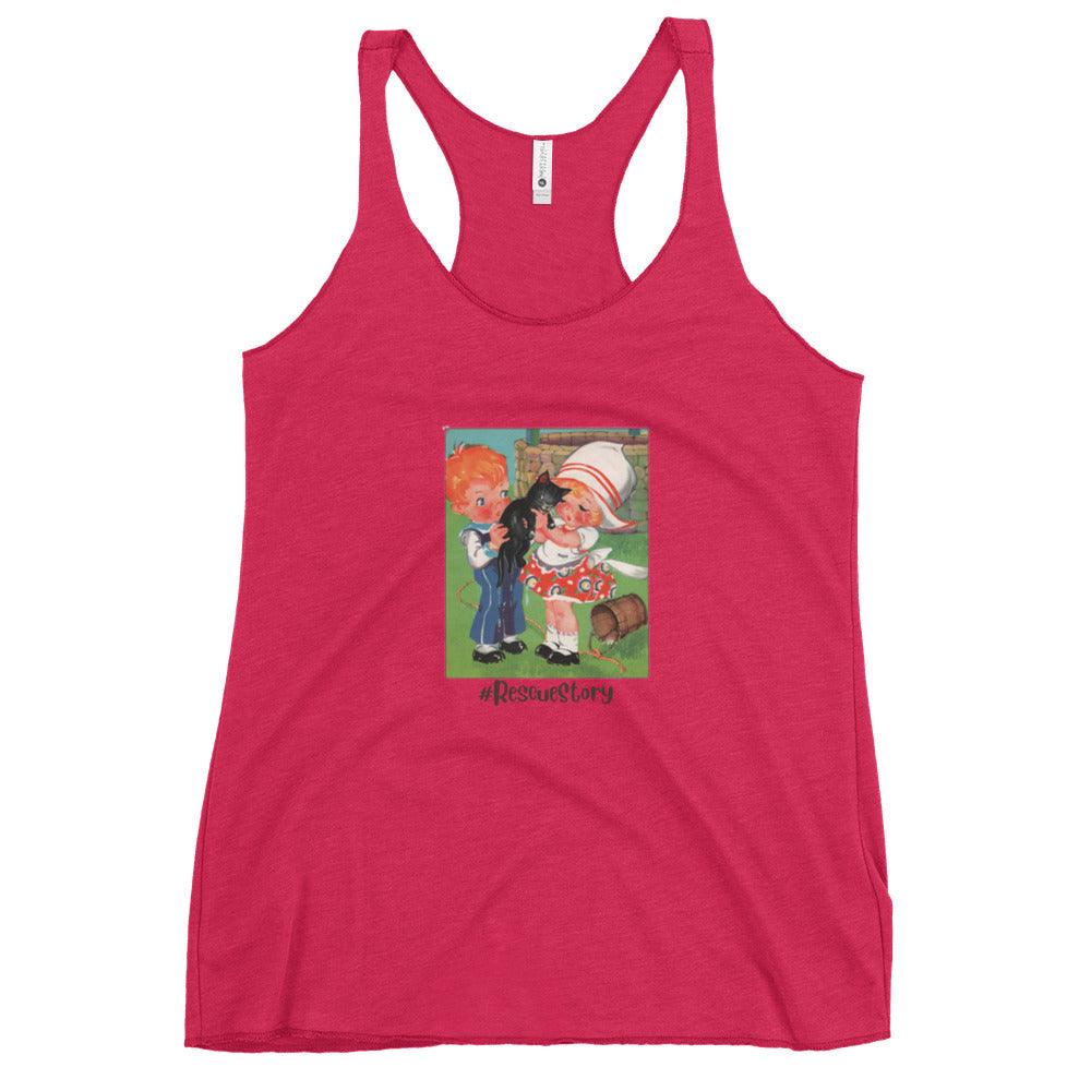 Nursery Rhyme - Ding Dong Bell "#RescueStory" - Women's Racerback Tank - Whippie's