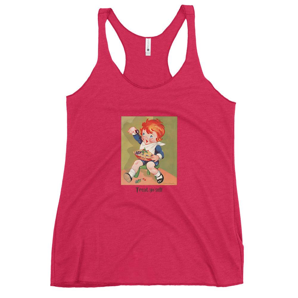 Nursery Rhyme - Little Jack Horner "Treat Yourself" - Women's Racerback Tank - Whippie's