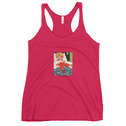 Nursery Rhyme - Deedle Deedle John - "Happy Nappy" Women's Racerback Tank - Whippie's