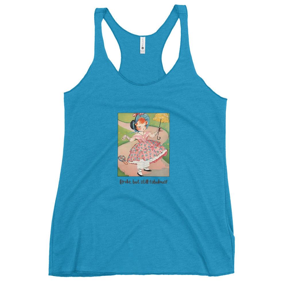 Nursery Rhyme - Lucy Locket "Broke but still Fabulous" Women's Racerback Tank - Whippie's