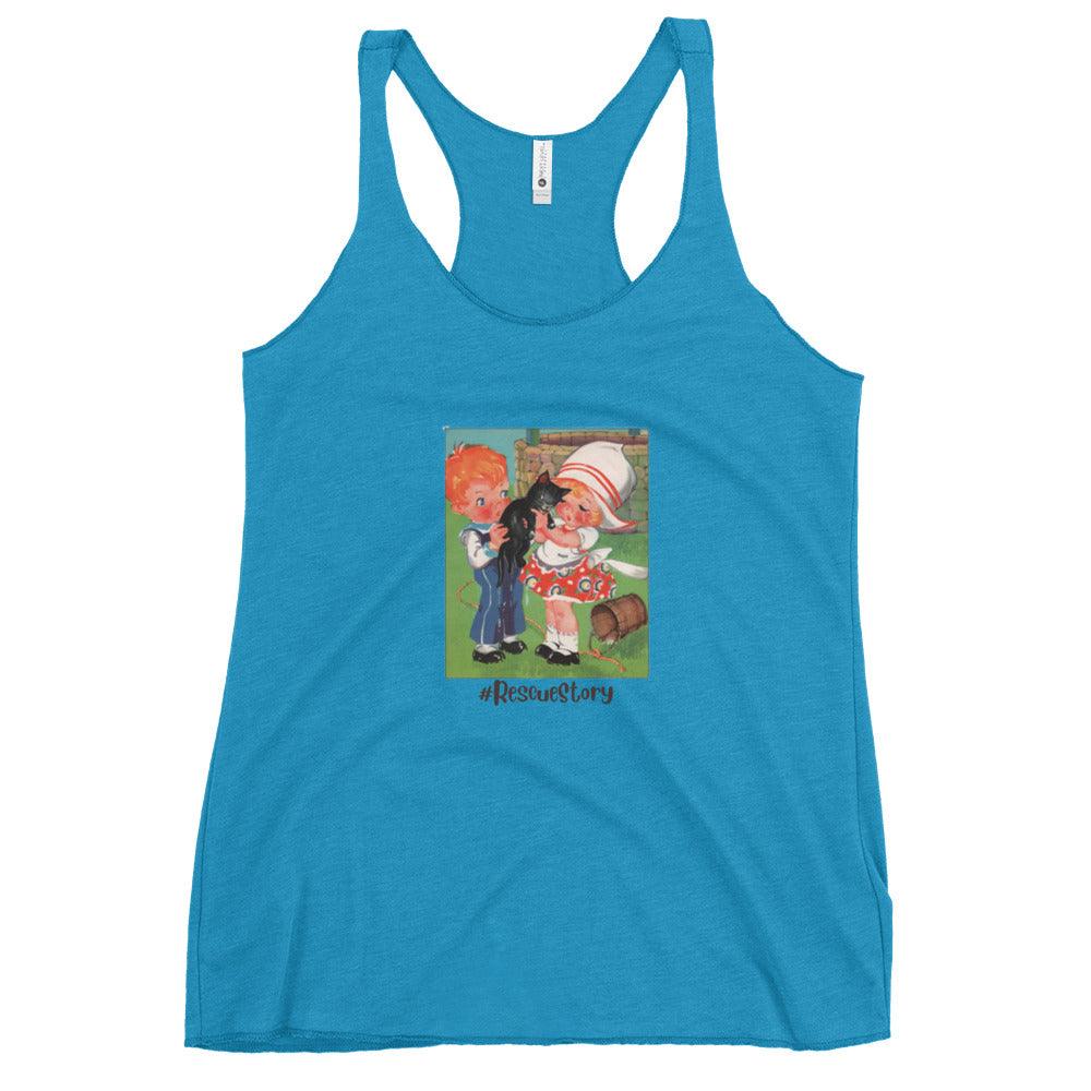 Nursery Rhyme - Ding Dong Bell "#RescueStory" - Women's Racerback Tank - Whippie's