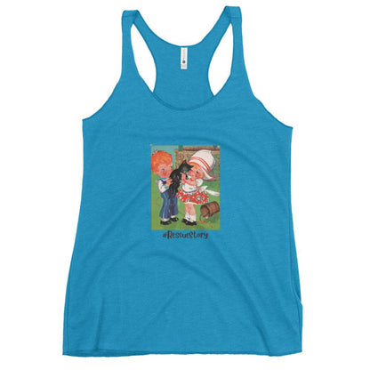 Nursery Rhyme - Ding Dong Bell "#RescueStory" - Women's Racerback Tank - Whippie's