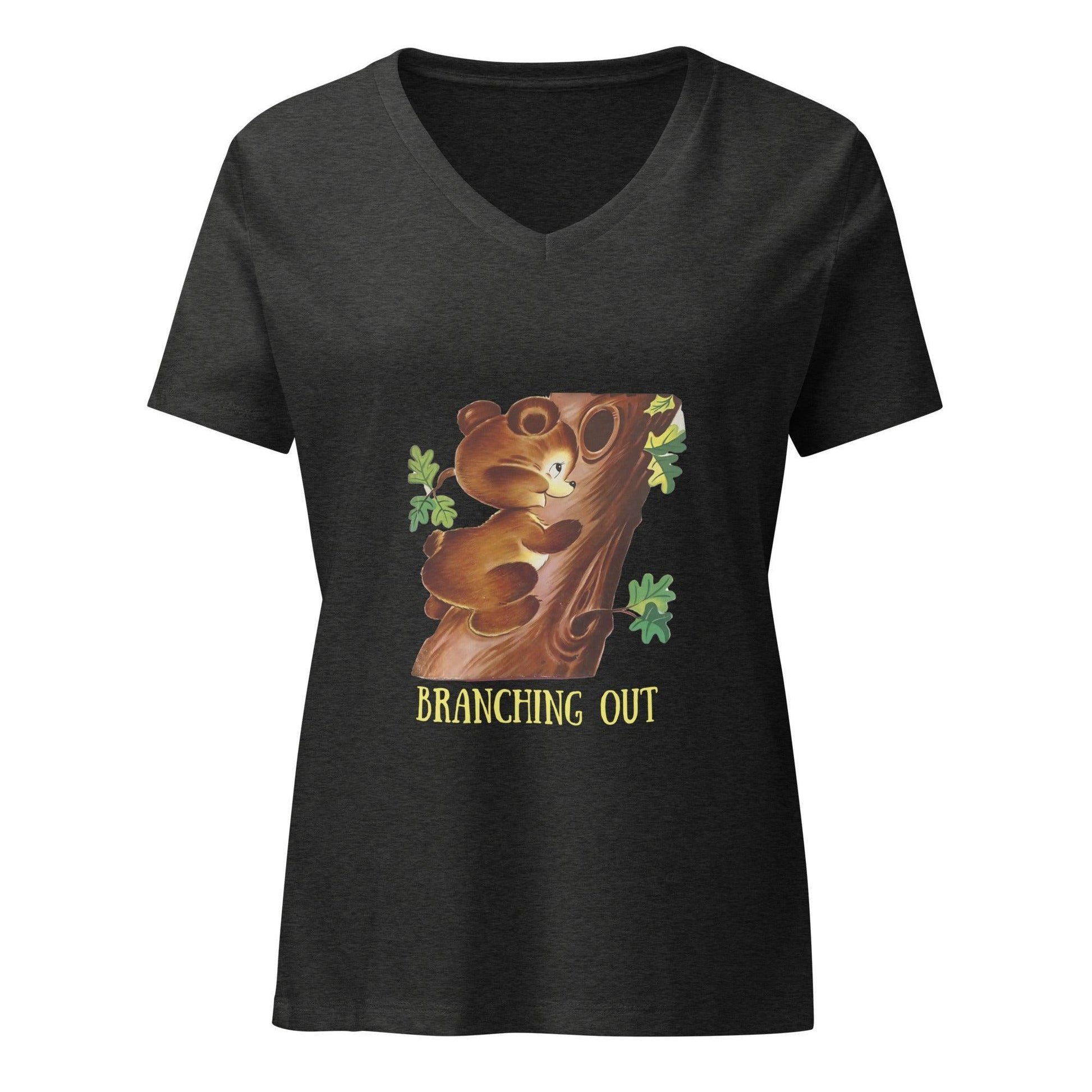 Honey Bear - Branching Out - Women’s Relaxed V-neck T-shirt - Whippie's