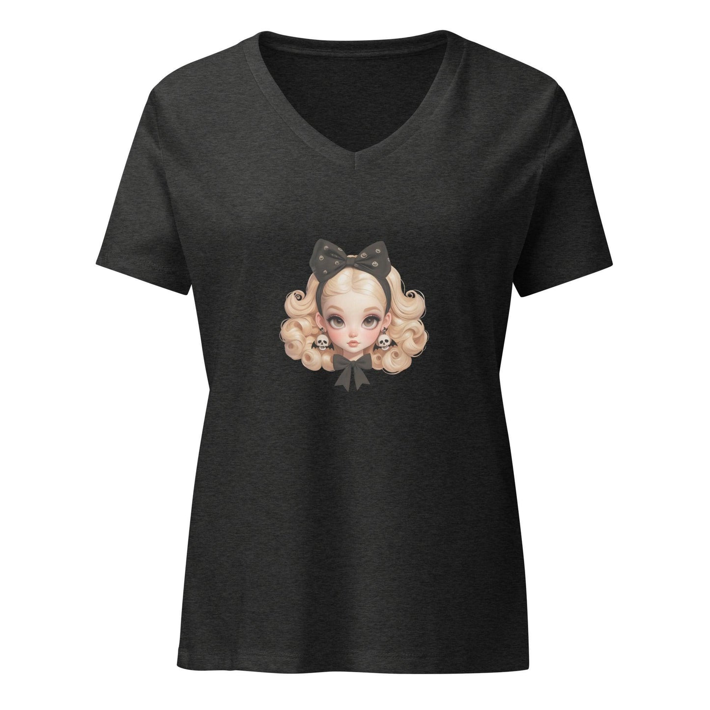 Spooky & Sweet, Vintage Vibes - Women’s Relaxed V-neck T-shirt - Whippie's