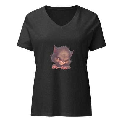Howl-arious Head Relaxed V-Neck Tee 🐺 - Whippie's