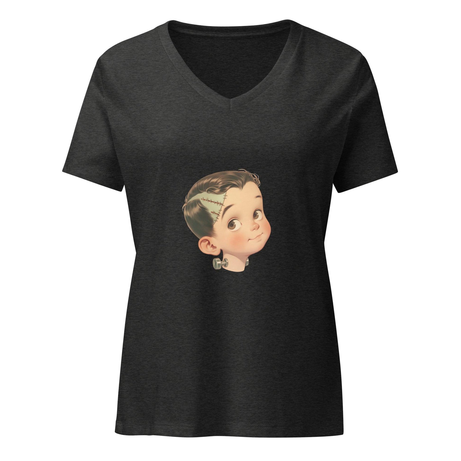Cute Frankenstein V-Neck Tee - Whippie's