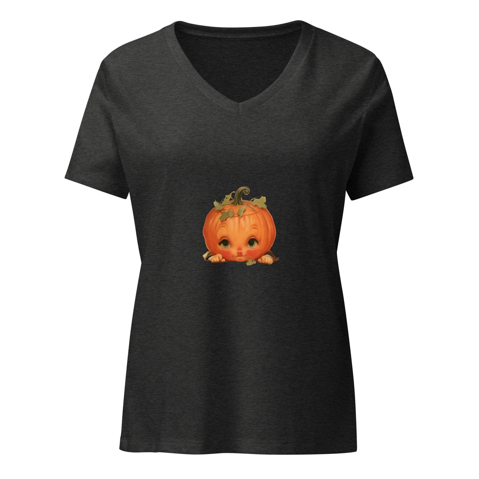 Vintage Boo-tique - Pumpkin Pal V-neck T-shirt - Whippie's