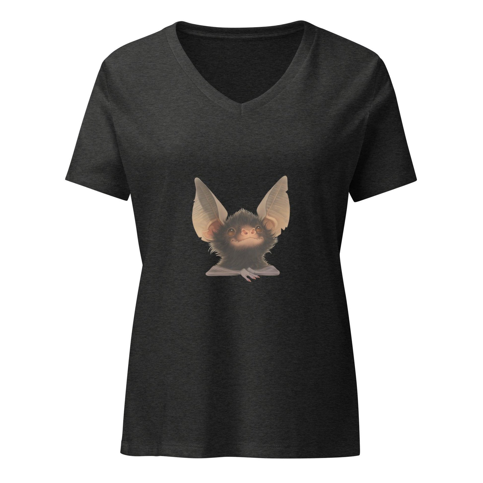 Spooky Cute Bat V-neck Tee - Whippie's