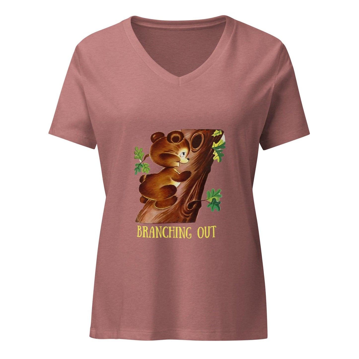 Honey Bear - Branching Out - Women’s Relaxed V-neck T-shirt - Whippie's