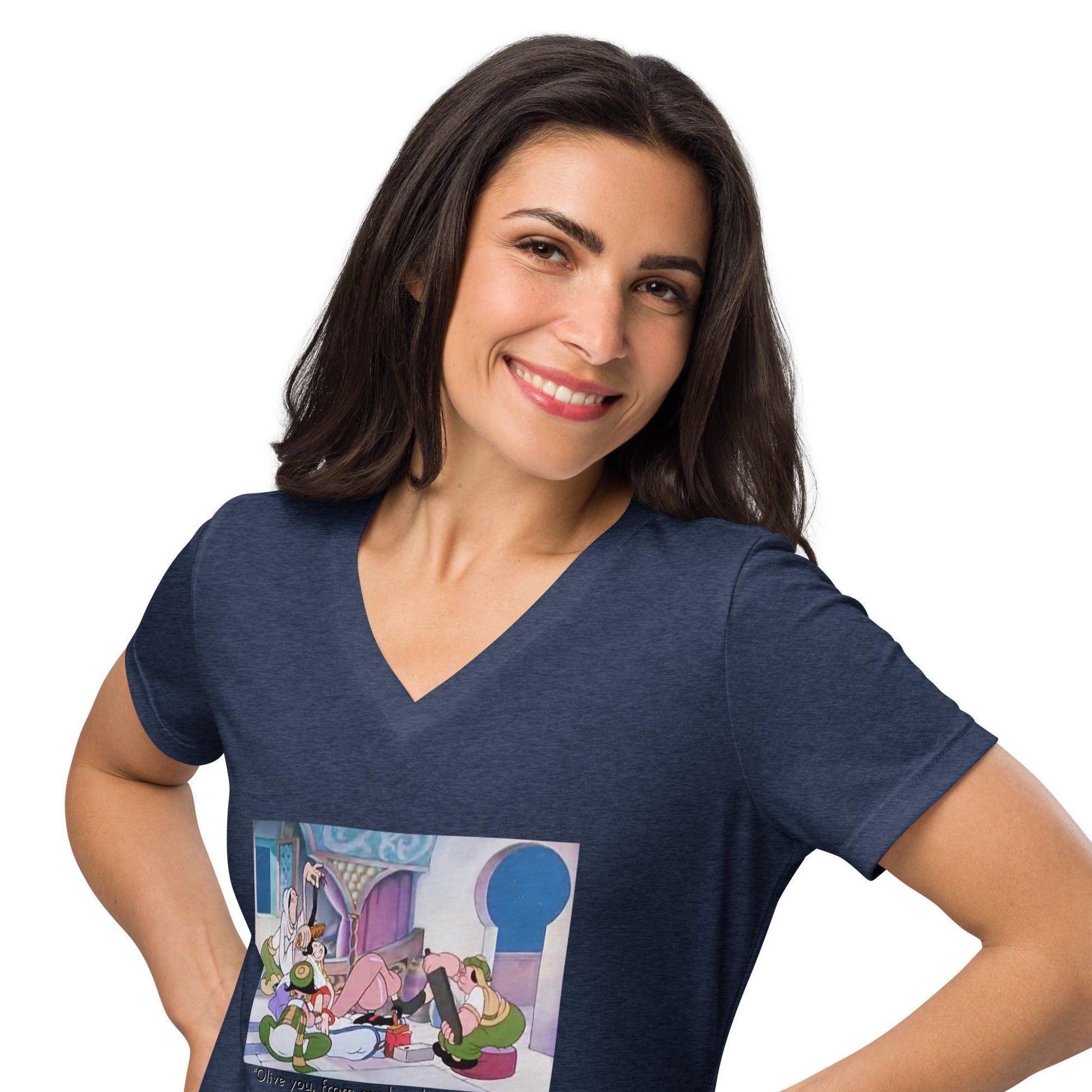 Popeye - Olive Oyl Spa - Women’s V-neck T-shirt - Whippie's