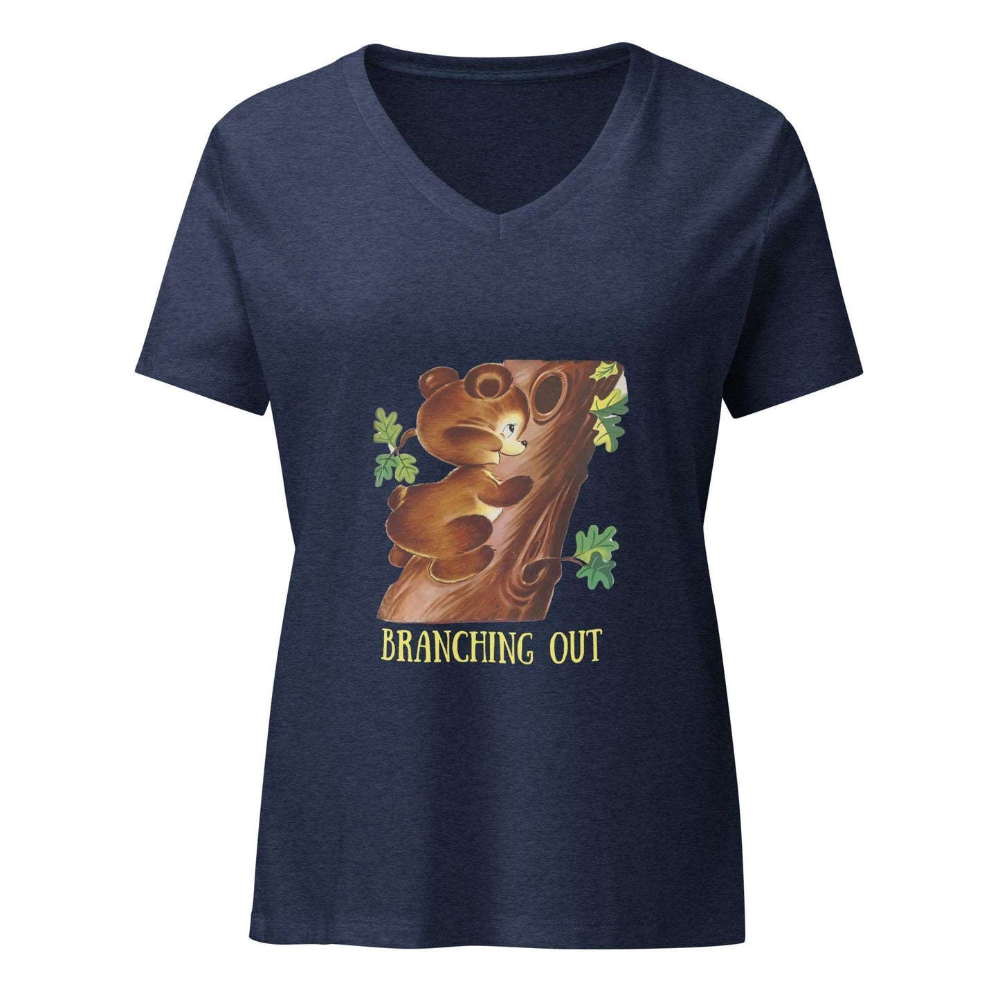 Honey Bear - Branching Out - Women’s Relaxed V-neck T-shirt - Whippie's