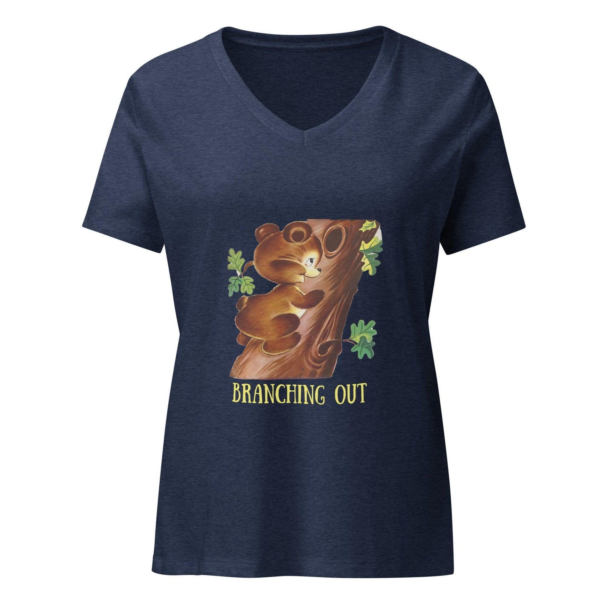 Honey Bear - Branching Out - Women’s Relaxed V-neck T-shirt - Whippie's