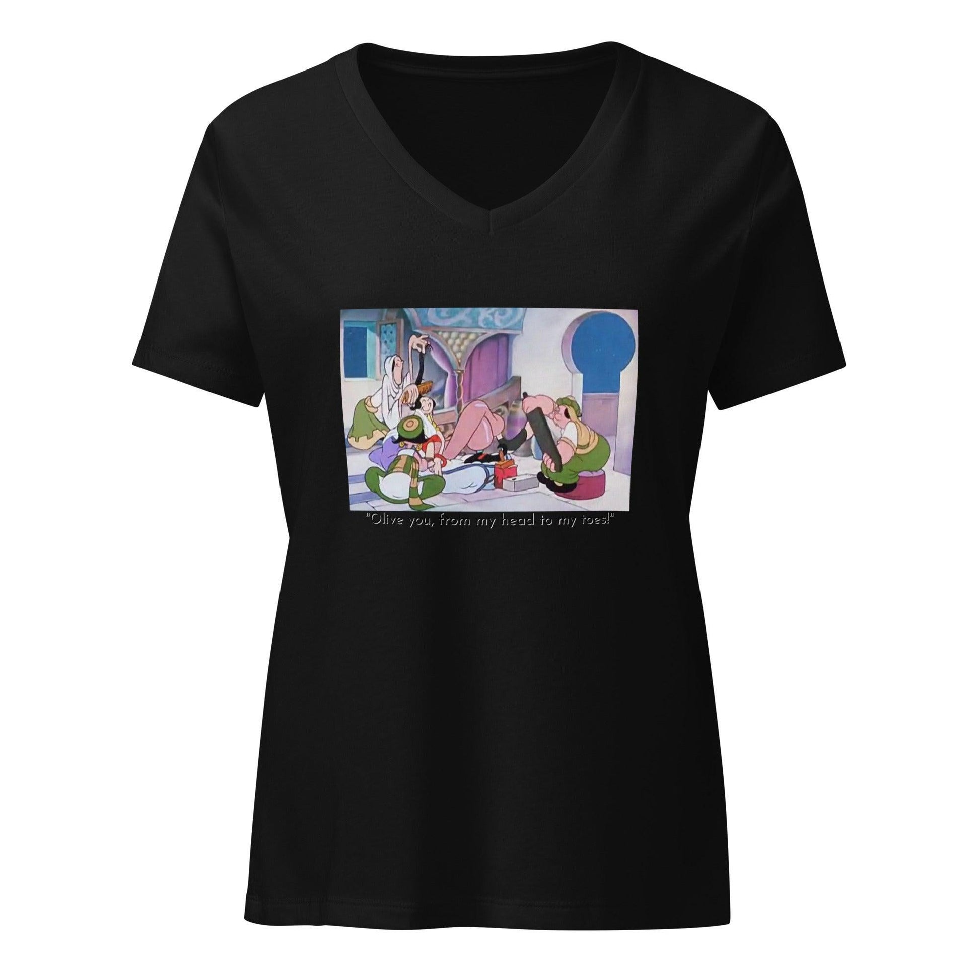 Popeye - Olive Oyl Spa - Women’s V-neck T-shirt - Whippie's