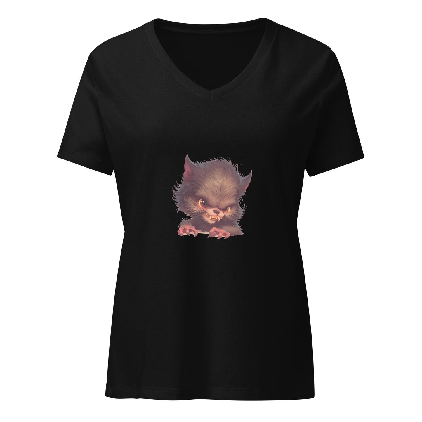 Howl-arious Head Relaxed V-Neck Tee 🐺 - Whippie's