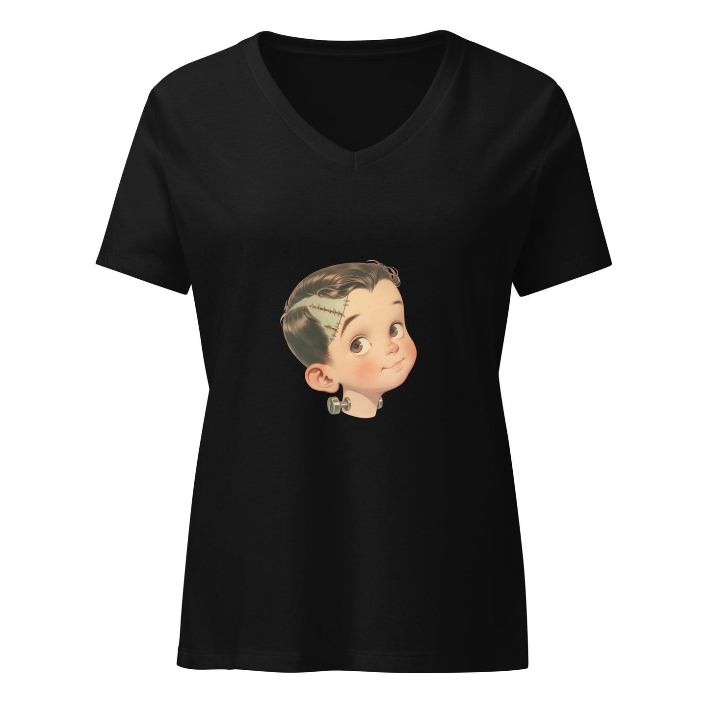 Cute Frankenstein V-Neck Tee - Whippie's