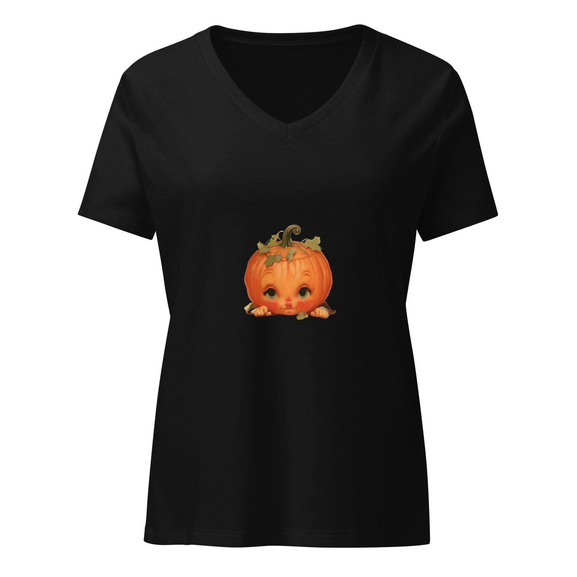 Vintage Boo-tique - Pumpkin Pal V-neck T-shirt - Whippie's