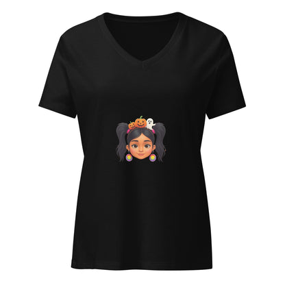 Vintage Boo-tique: Espíritu de Halloween - Girl V-Neck Tee - Whippie's