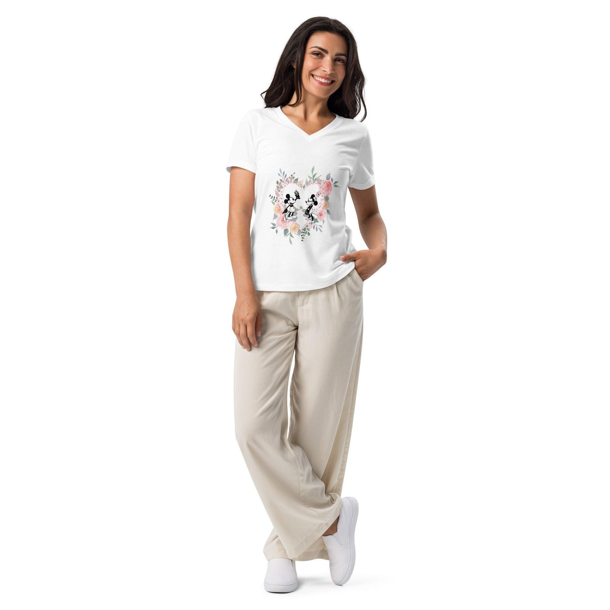 Steamboat Willie - Love - Women’s Relaxed V-neck T-shirt - Whippie's