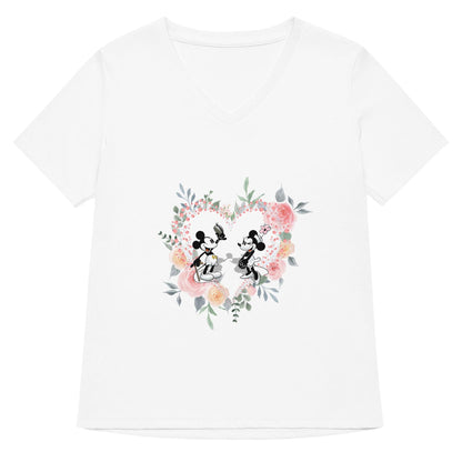 Steamboat Willie - Love - Women’s Relaxed V-neck T-shirt - Whippie's
