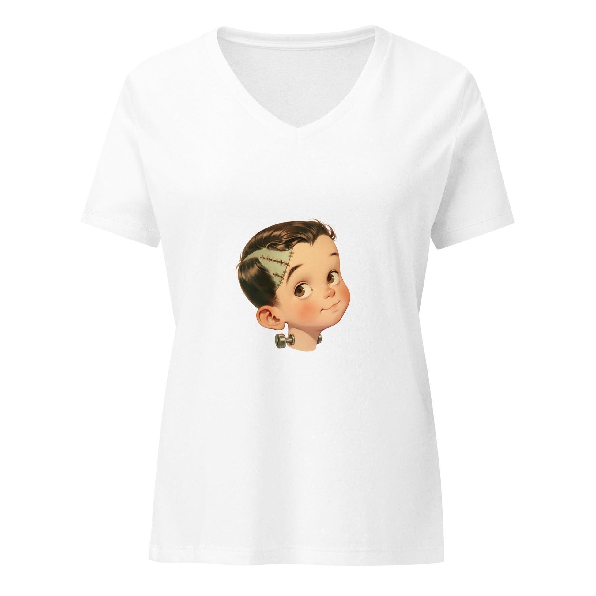 Cute Frankenstein V-Neck Tee - Whippie's