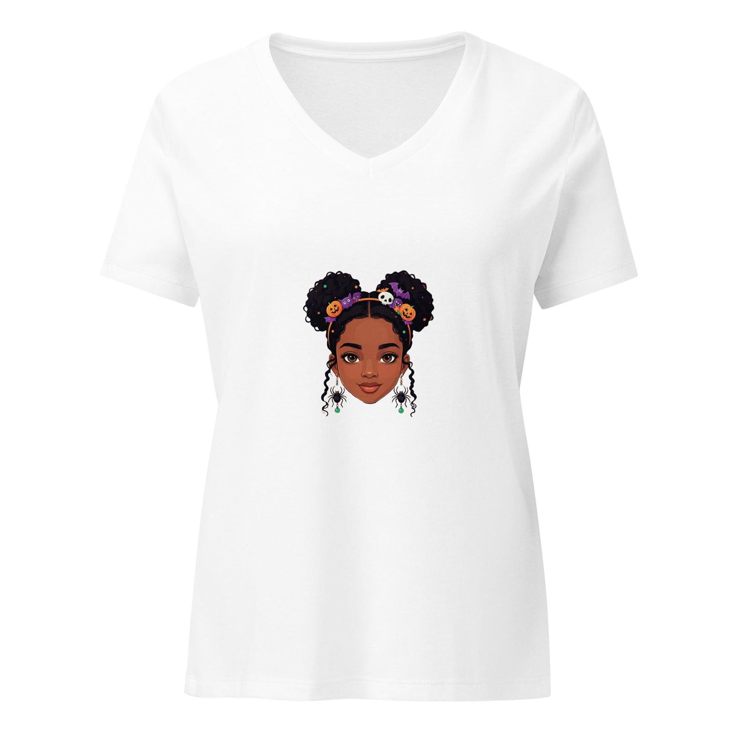 Vintage Boo-tique: Halloween Cutie - Girl V-Neck Tee - Whippie's