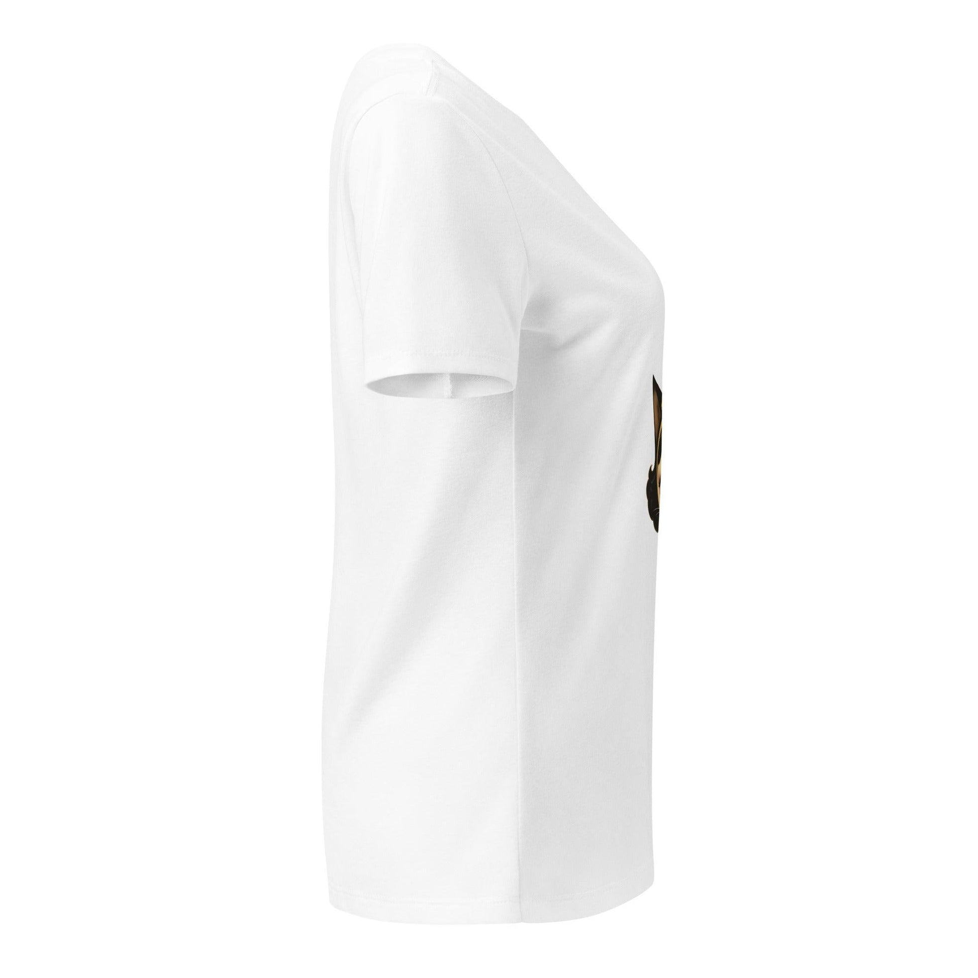 Purr-fectly Spooky - Cute Girl with Cat Ears V-neck Tee - Whippie's