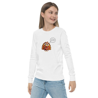 The Stuffing Goes WHERE? 🦃 🤯 Kids Long Sleeve Tee - Whippie's