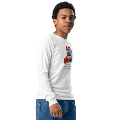 I Want a Hippopotamus for Christmas 🦛🎄 Girl Hippo - Youth Long Sleeve Tee! 🎁✨ - Whippie's