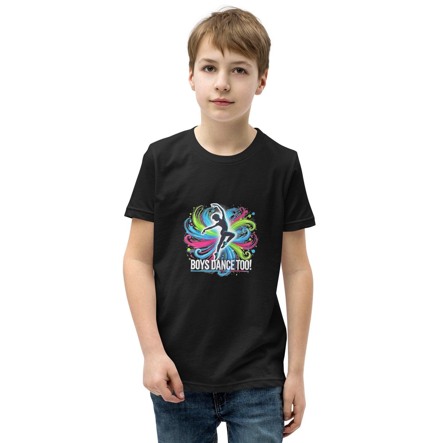 Boys Dance Too - Lyrical - Youth Short Sleeve T-Shirt - Whippie's